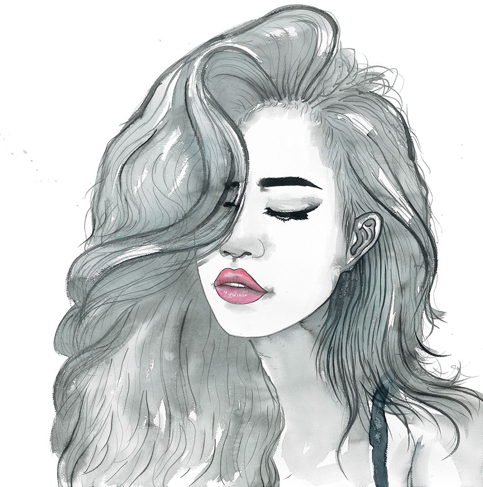 BEAUTIFUL FEMALE HAIR art print by Atelier B Art Studio for $57.95 CAD