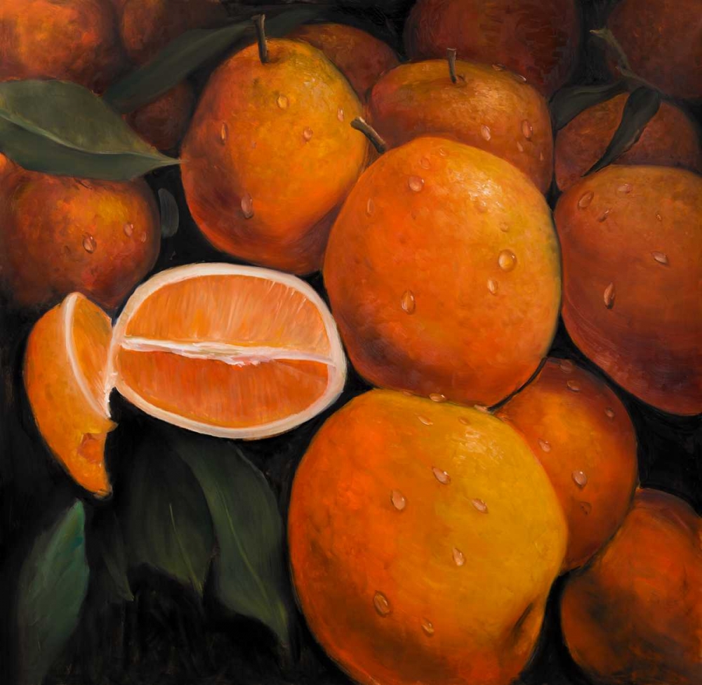 Basket of Oranges Fruit art print by Atelier B Art Studio for $57.95 CAD