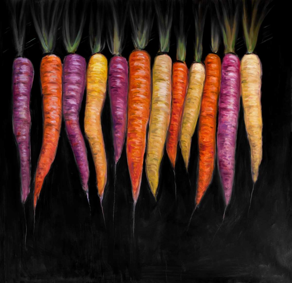 Colorful Carrots Vegetable art print by Atelier B Art Studio for $57.95 CAD