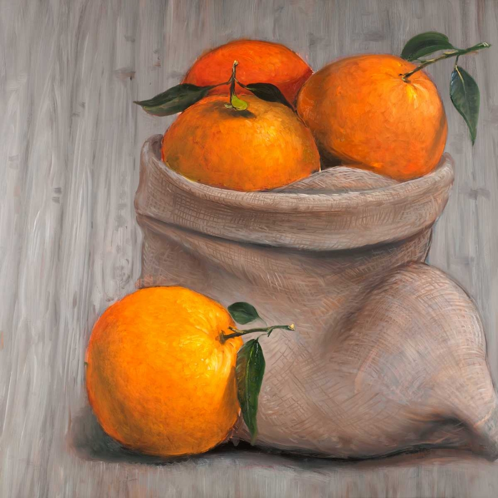 Bag of Orange Fruit art print by Atelier B Art Studio for $57.95 CAD