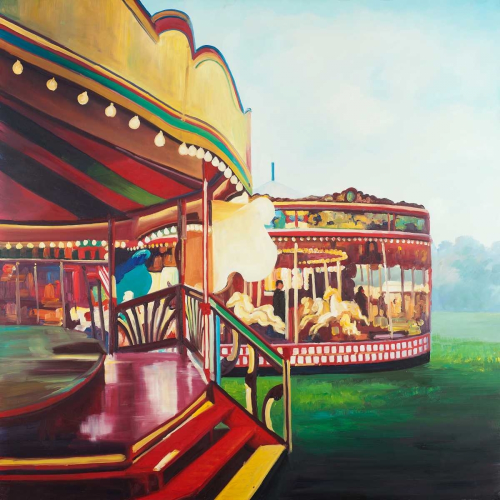 Carousel in a Carnaval art print by Atelier B Art Studio for $57.95 CAD