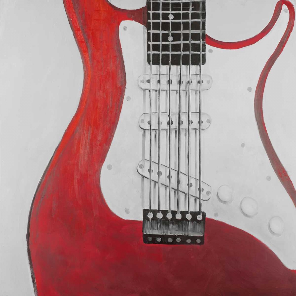 Red Electric Guitar art print by Atelier B Art Studio for $57.95 CAD