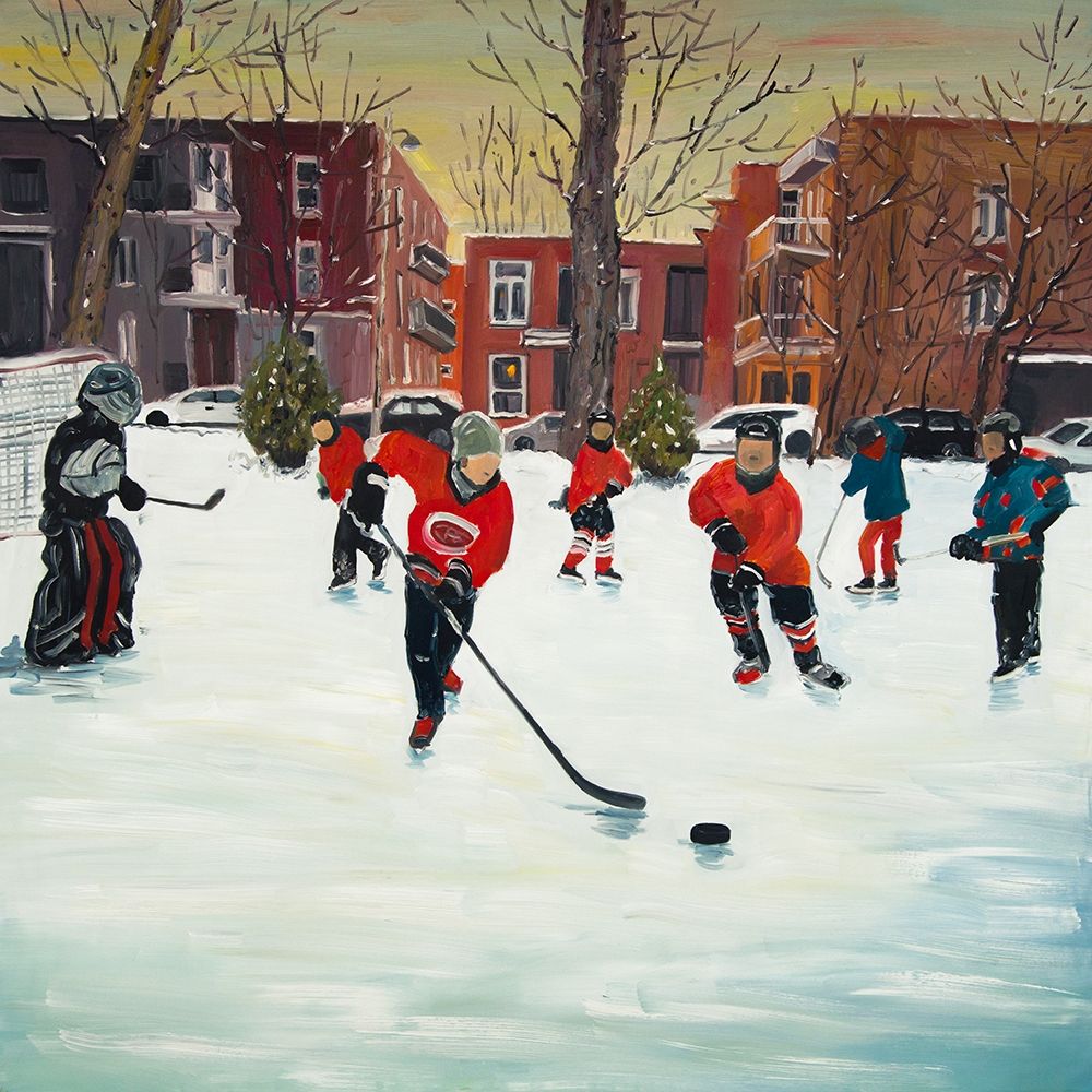 YOUNG HOCKEY PLAYERS art print by Atelier B Art Studio for $57.95 CAD