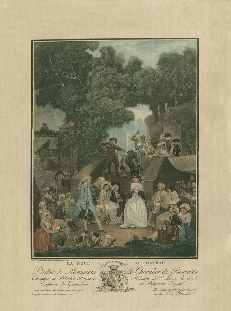 Eighteenth Century Party in the Garden of the french Castle art print by anonymous for $57.95 CAD