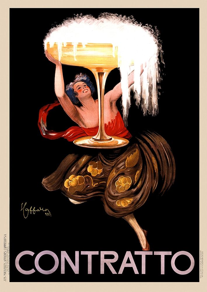 Contratto Champagne, 1922 art print by Leonetto Cappiello for $57.95 CAD