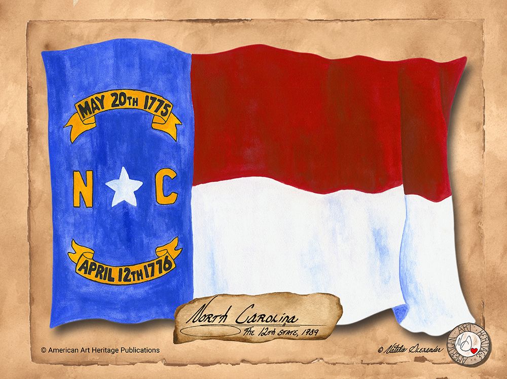 North Carolina-Solo with background art print by Natalie Alexander for $57.95 CAD