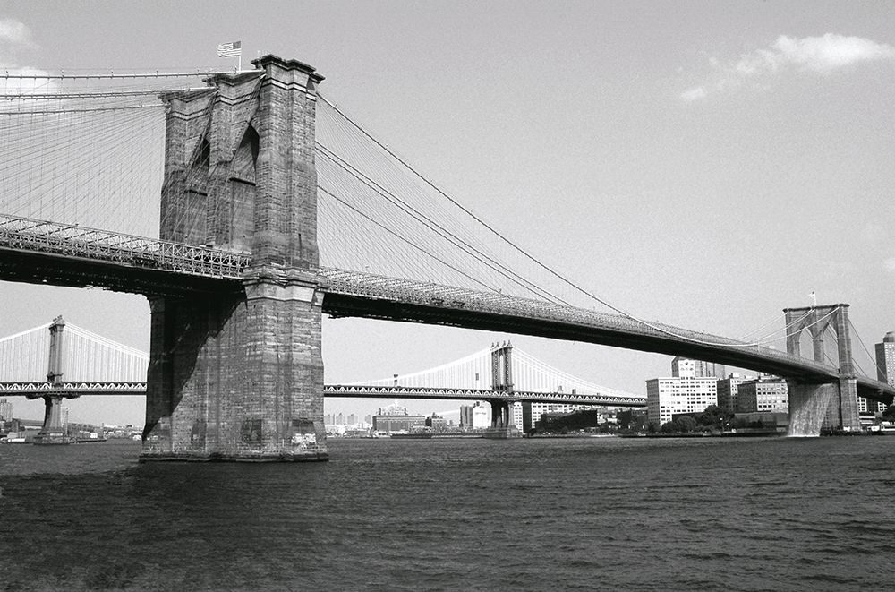 Brooklyn Bridge and Manhattan Bridge,day art print by Phil Maier for $57.95 CAD