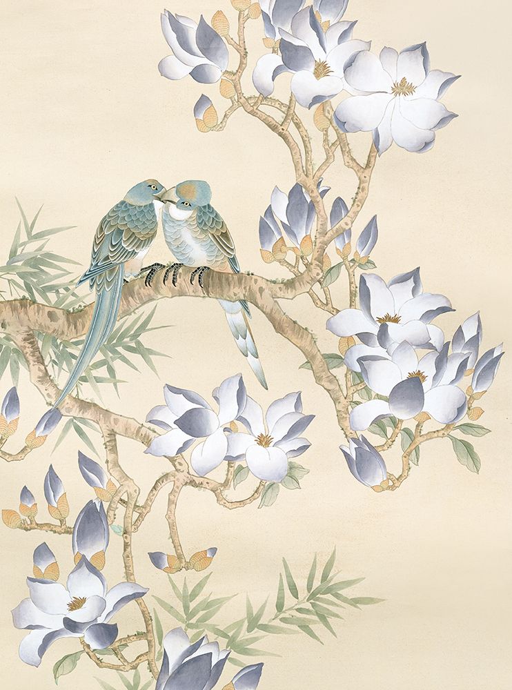 Oriental Lovebirds art print by Unknown for $57.95 CAD
