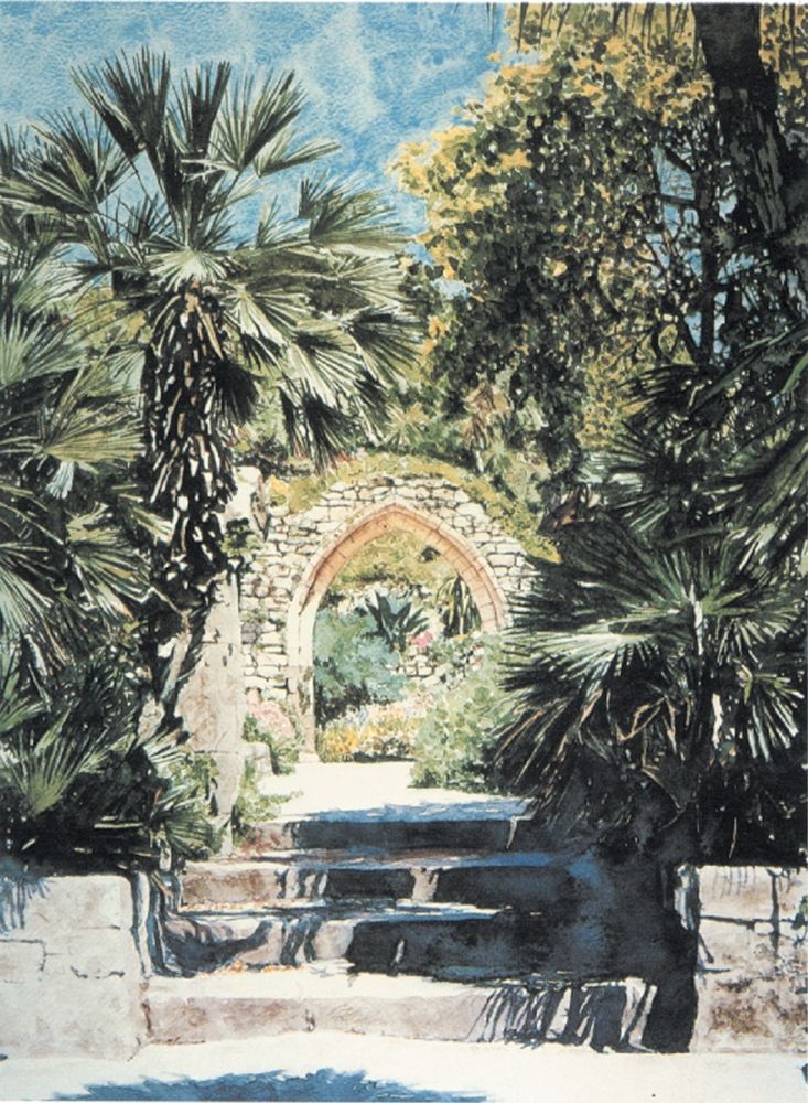 Arch and Palms art print by Unknown for $57.95 CAD