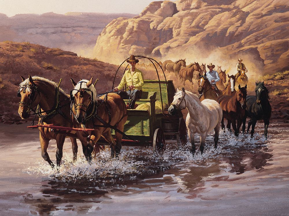 Wagon Train art print by Unknown for $57.95 CAD