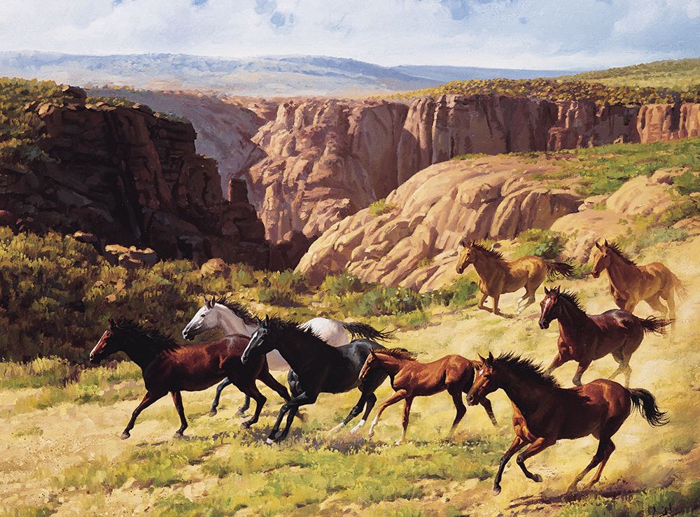 Wild Horses II art print by Unknown for $57.95 CAD