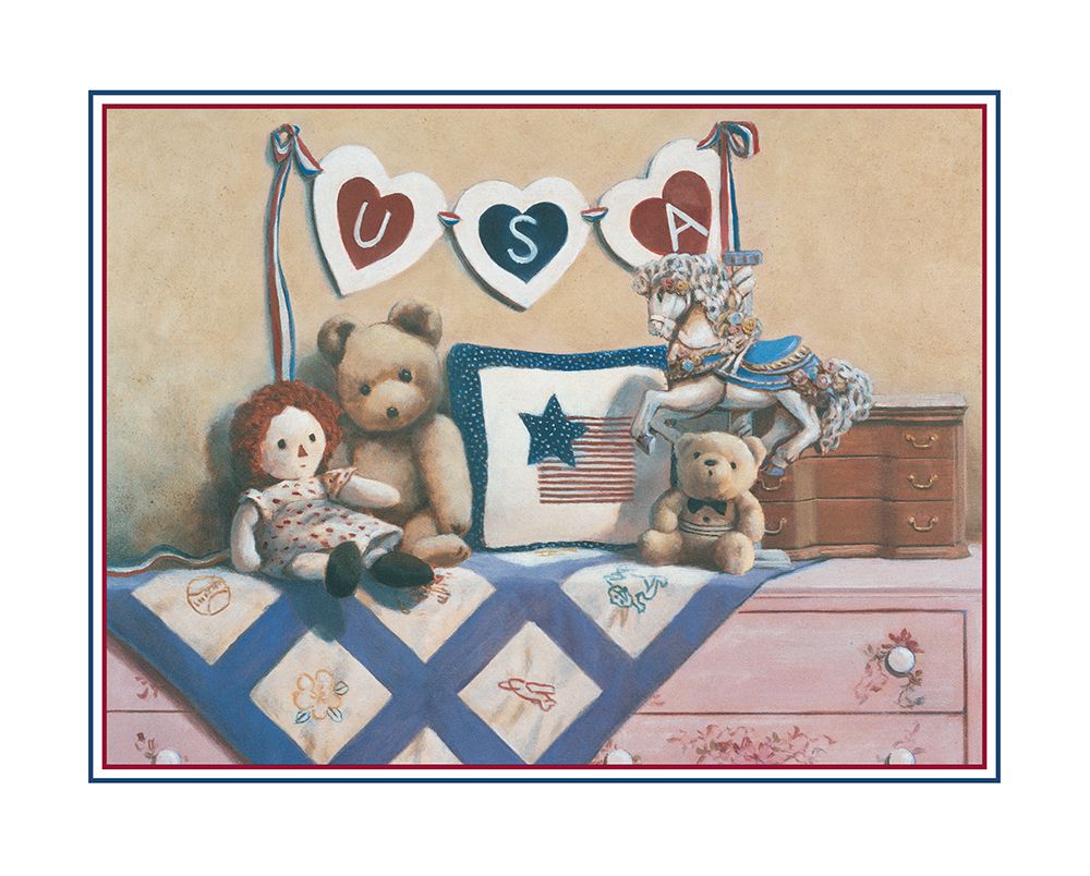 Teddy Bear USA art print by Unknown for $57.95 CAD
