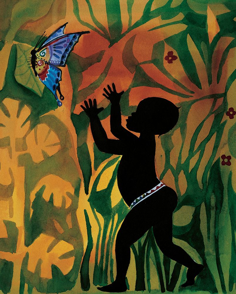 Boy Chasing Butterfly art print by Unknown for $57.95 CAD