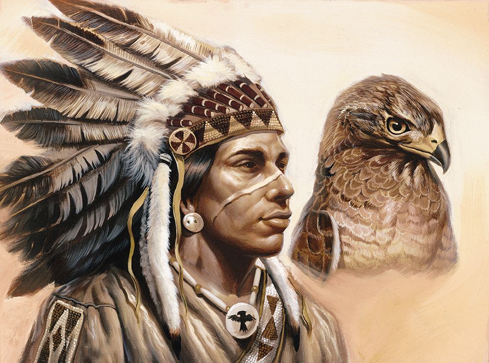 Chief And Eagle art print by Unknown for $57.95 CAD