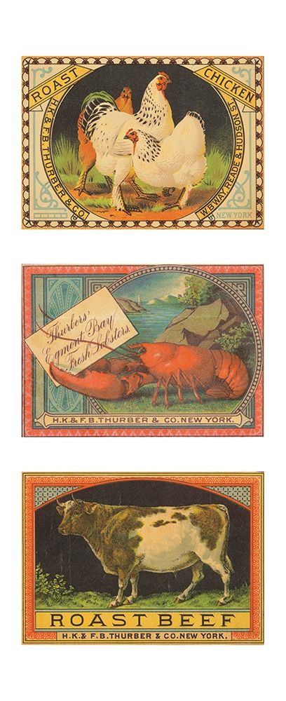 Chicken-Lobster-Beef art print by Unknown for $57.95 CAD