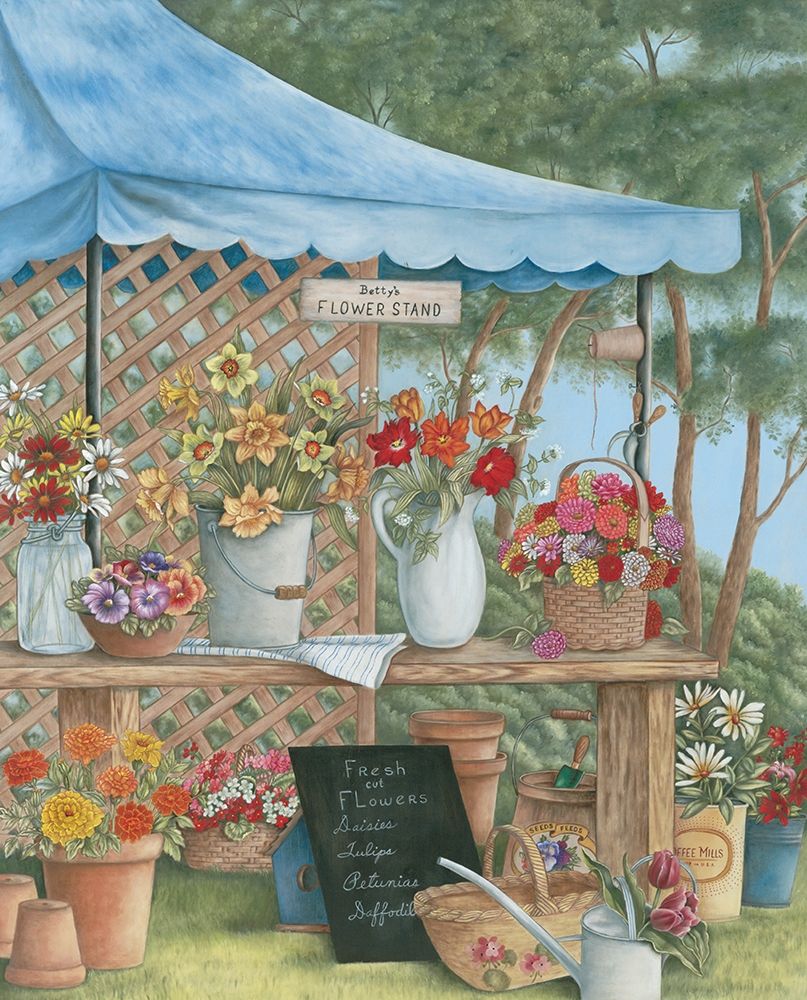 Flower Stand I art print by Unknown for $57.95 CAD