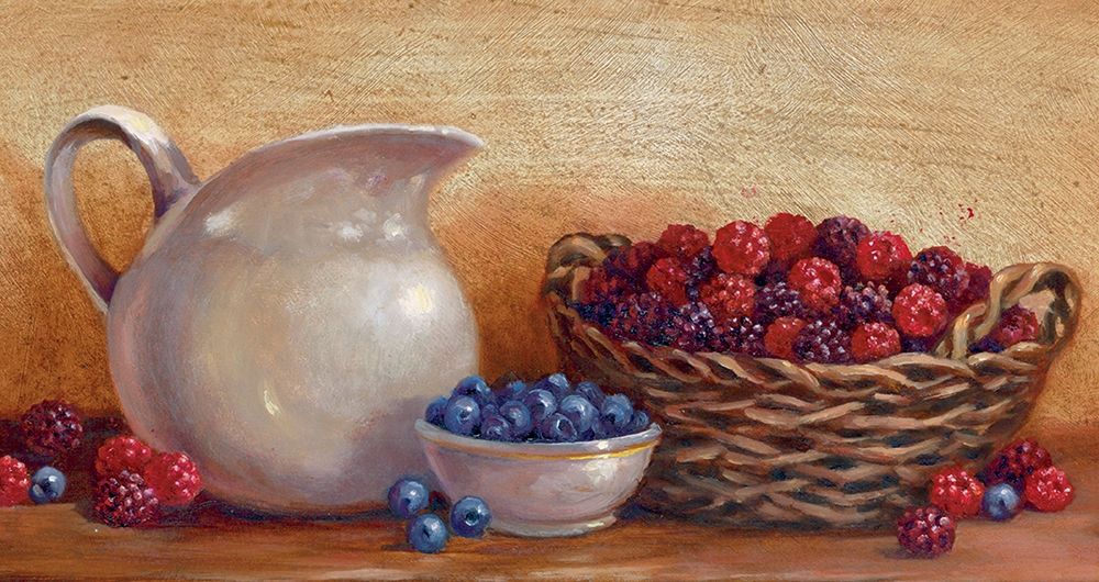 Pitcher and Berries art print by Unknown for $57.95 CAD