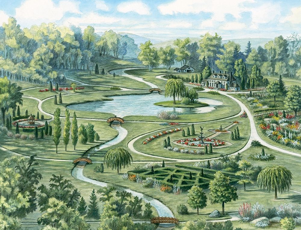 Estate Gardens art print by Unknown for $57.95 CAD