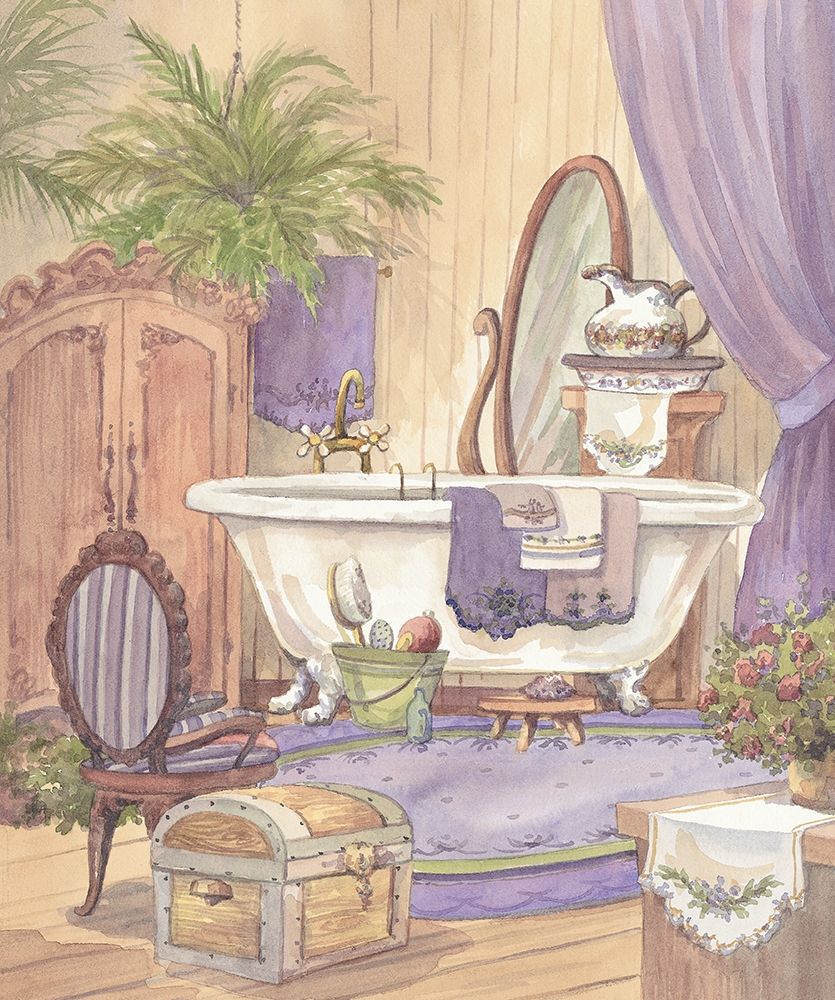Victorian Bathroom I art print by Unknown for $57.95 CAD