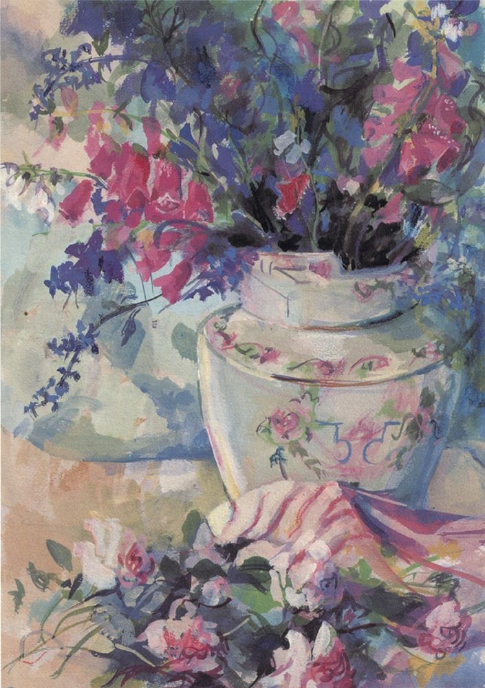 Floral Vase art print by Unknown for $57.95 CAD
