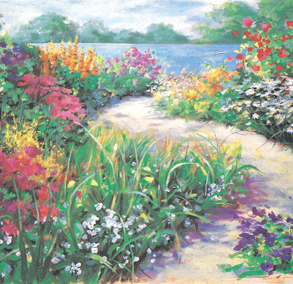 Lakeside Flowers I art print by Unknown for $57.95 CAD