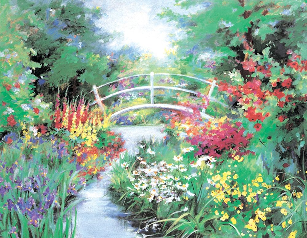 Bridge in Garden art print by Unknown for $57.95 CAD