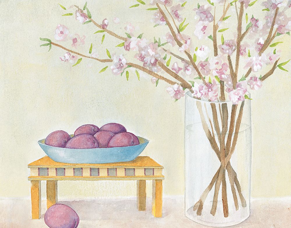 Plums And Vase art print by Unknown for $57.95 CAD