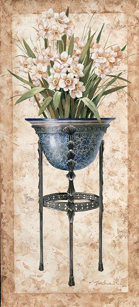 Floral Pedestal II art print by Unknown for $57.95 CAD