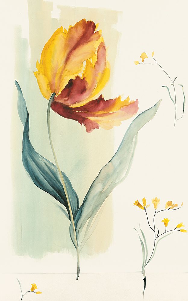Yellow Exotic Floral art print by Unknown for $57.95 CAD