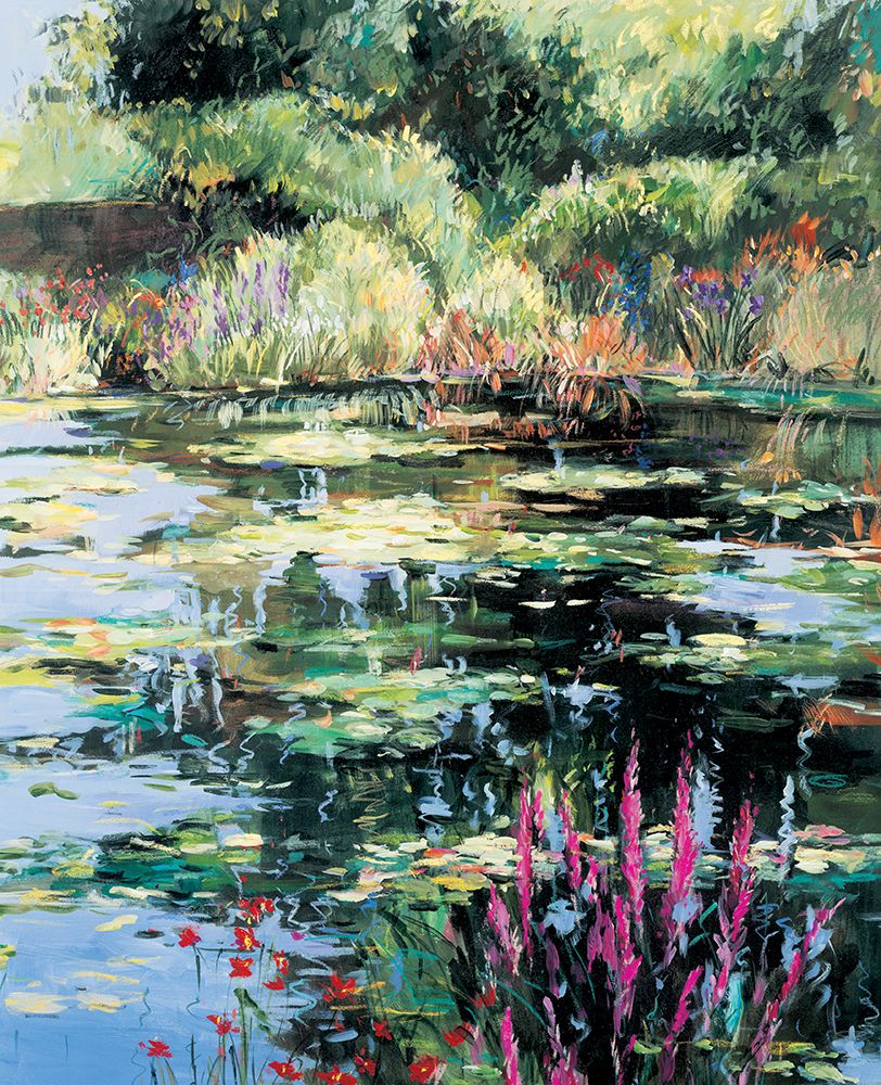 Pond of Flowers I art print by Unknown for $57.95 CAD