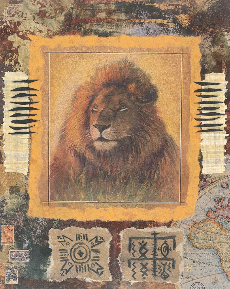Lion Stamp art print by Unknown for $57.95 CAD