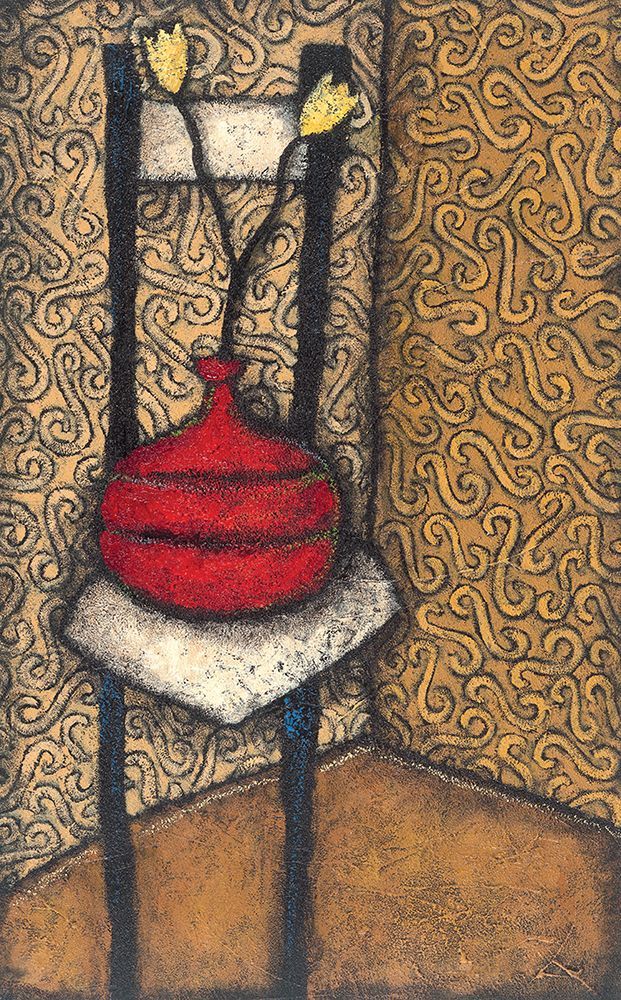 Red Vase on Chair art print by Unknown for $57.95 CAD