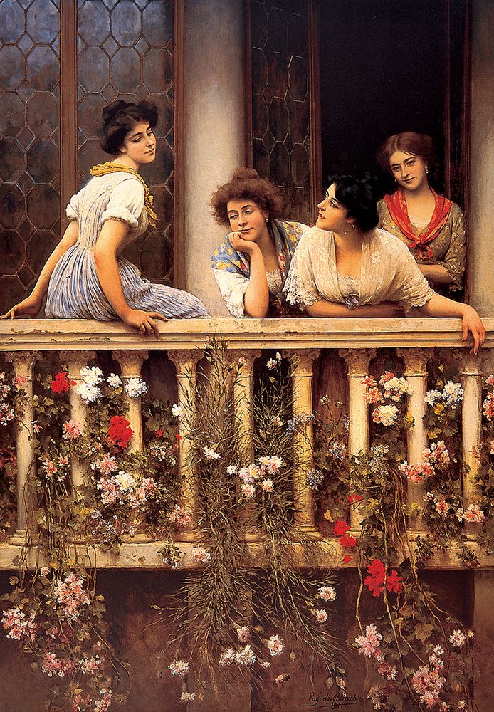 On The Balcony art print by Unknown for $57.95 CAD