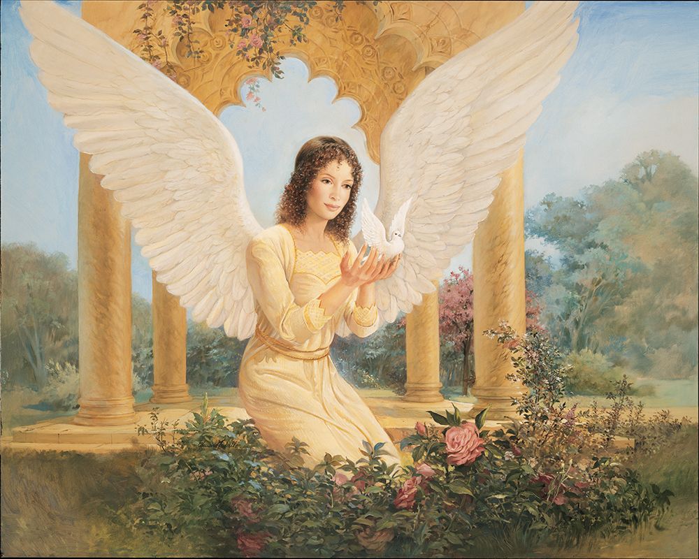 Angel and Bird art print by Unknown for $57.95 CAD