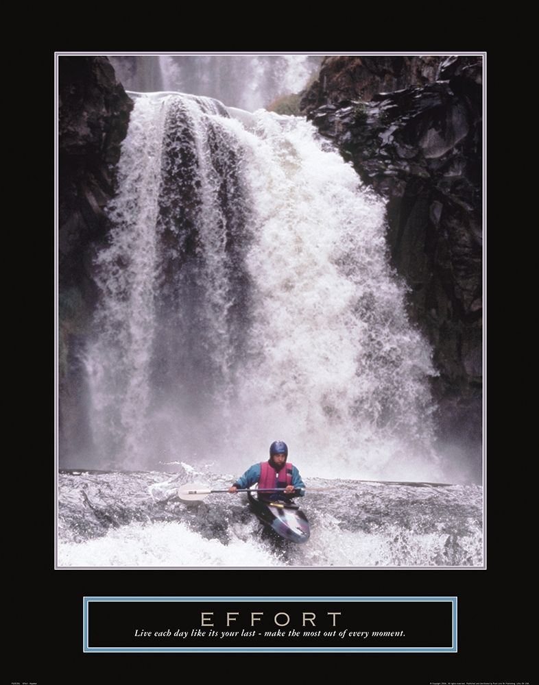 Effort - Waterfall/Kayaker art print by Frontline for $57.95 CAD