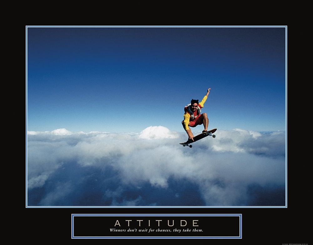 Attitude - Skateboarder art print by Frontline for $57.95 CAD