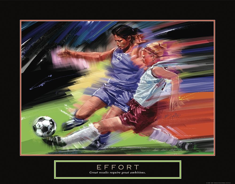 Effort - Girl Soccer art print by Frontline for $57.95 CAD