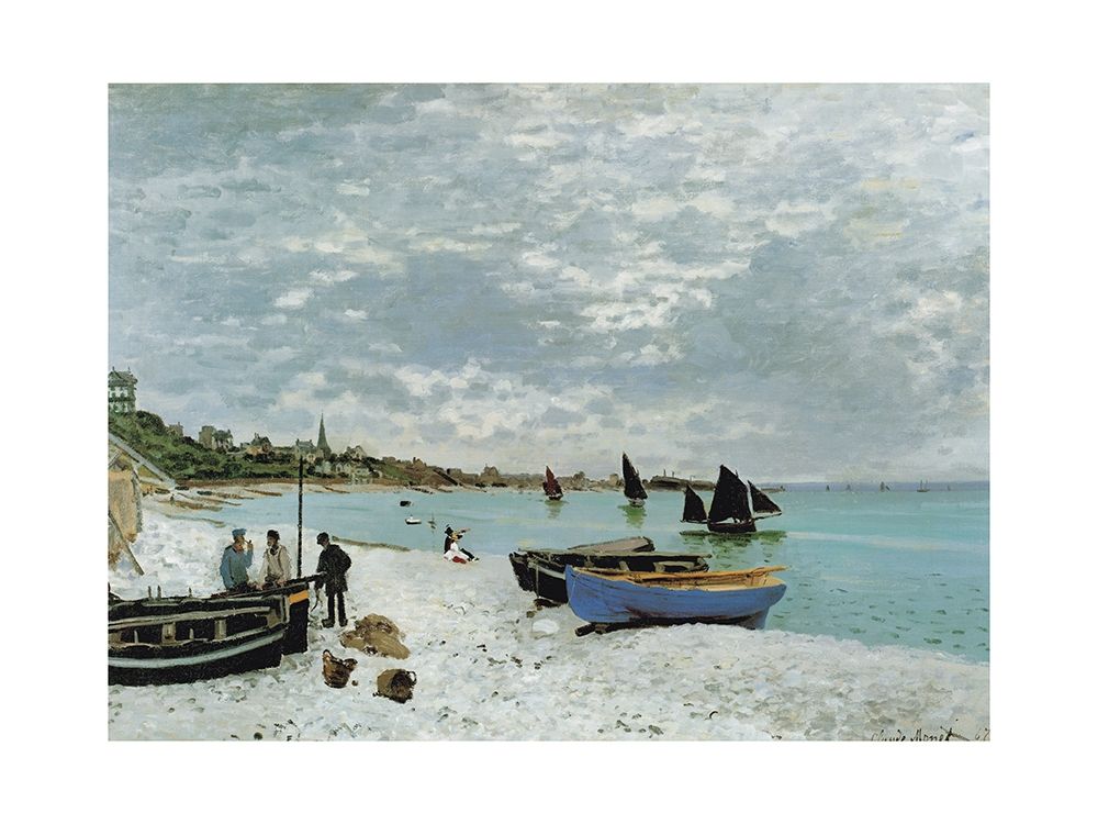 La plage a Sainte-Adresse art print by Claude Monet for $57.95 CAD