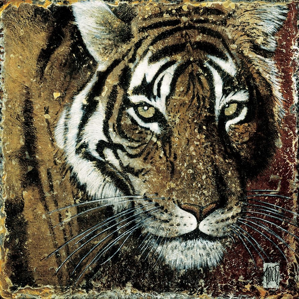 Portrait de tigre art print by Fabienne Arietti for $57.95 CAD