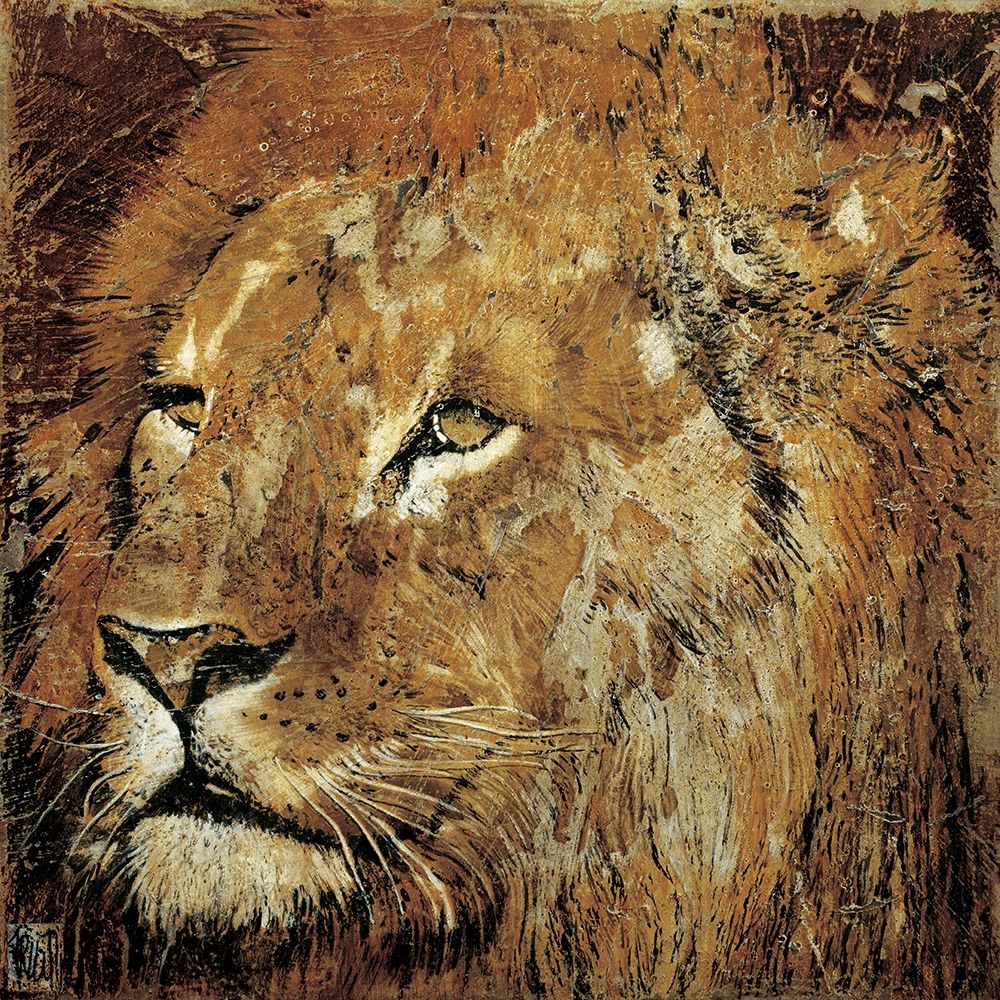 Portrait de lion art print by Fabienne Arietti for $57.95 CAD