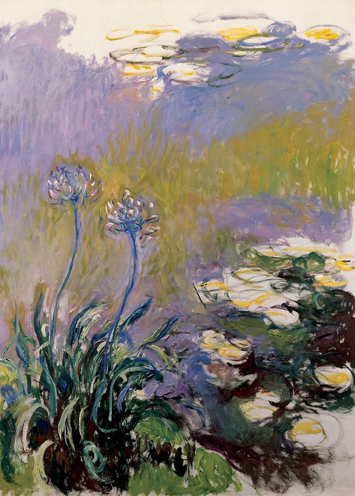 Les agapanthes art print by Claude Monet for $57.95 CAD