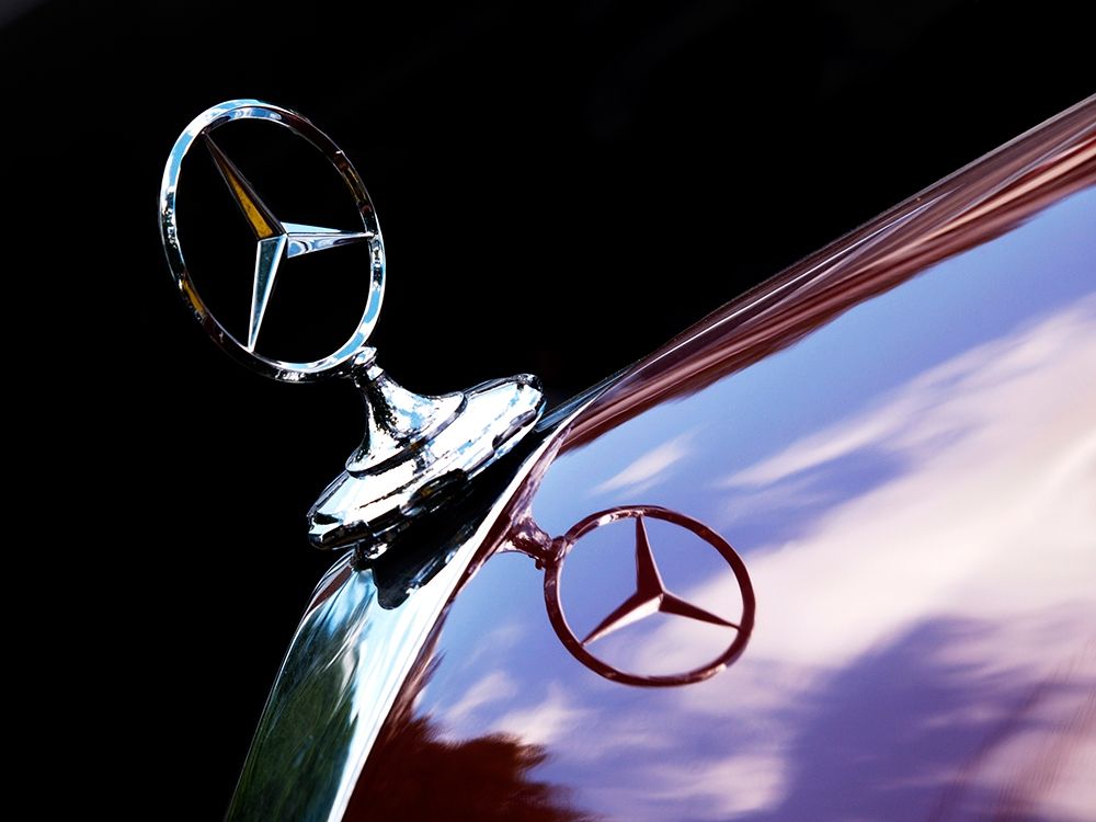Hood Ornament 53 Mercedes 300 art print by Clive Branson for $57.95 CAD
