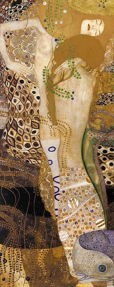Sea Serpents II art print by Gustav Klimt for $57.95 CAD