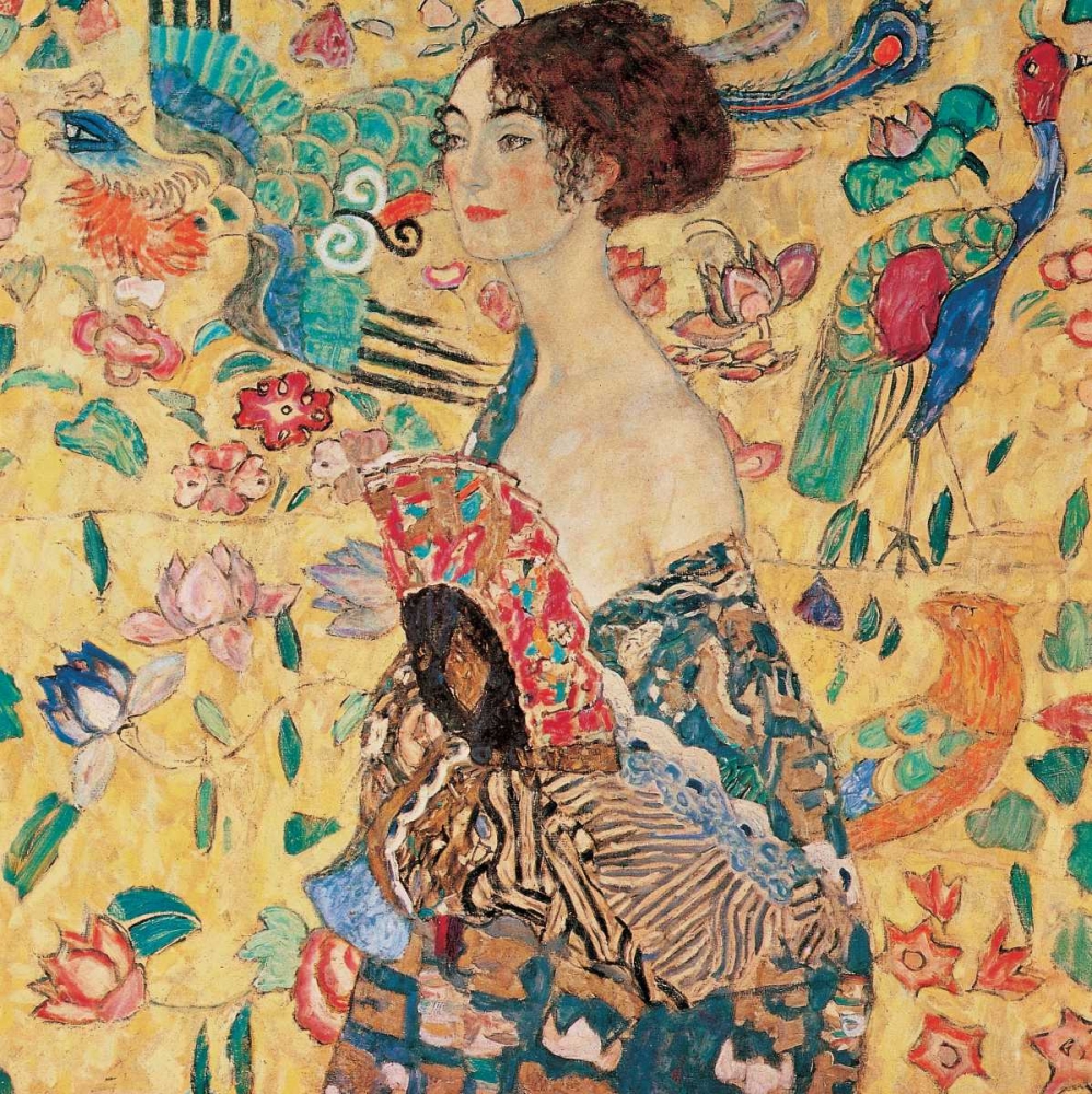 Donna con ventaglio art print by Gustav Klimt for $57.95 CAD