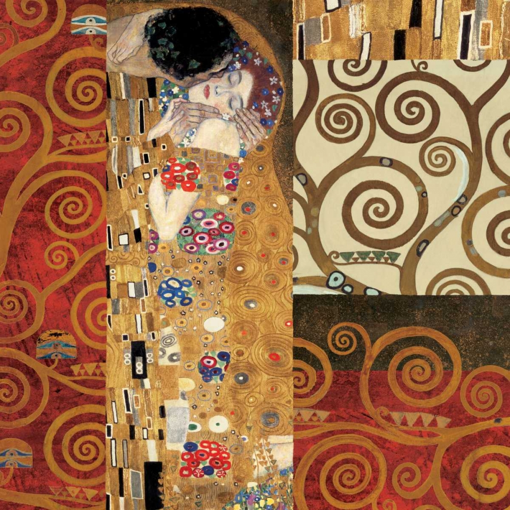 Klimt Details-The Kiss art print by Gustav Klimt for $57.95 CAD