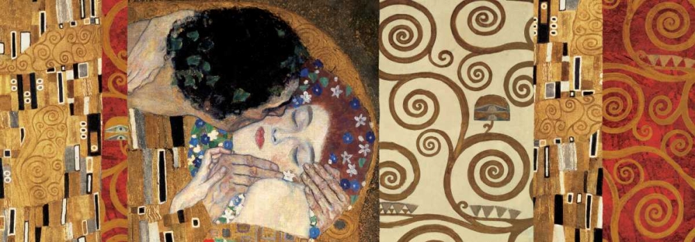 Klimt Deco-The Kiss art print by Gustav Klimt for $57.95 CAD