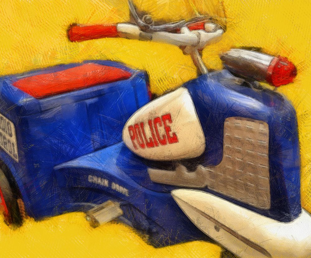 Police Tricycle art print by Michelle Calkins for $57.95 CAD
