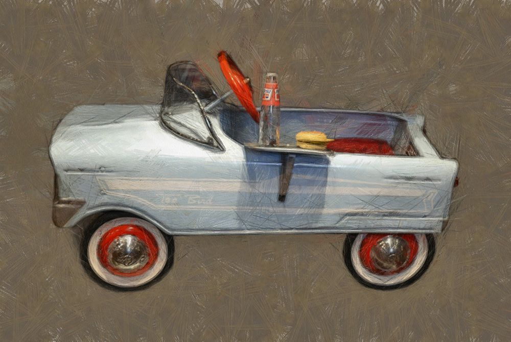 Tee Bird Pedal Car art print by Michelle Calkins for $57.95 CAD
