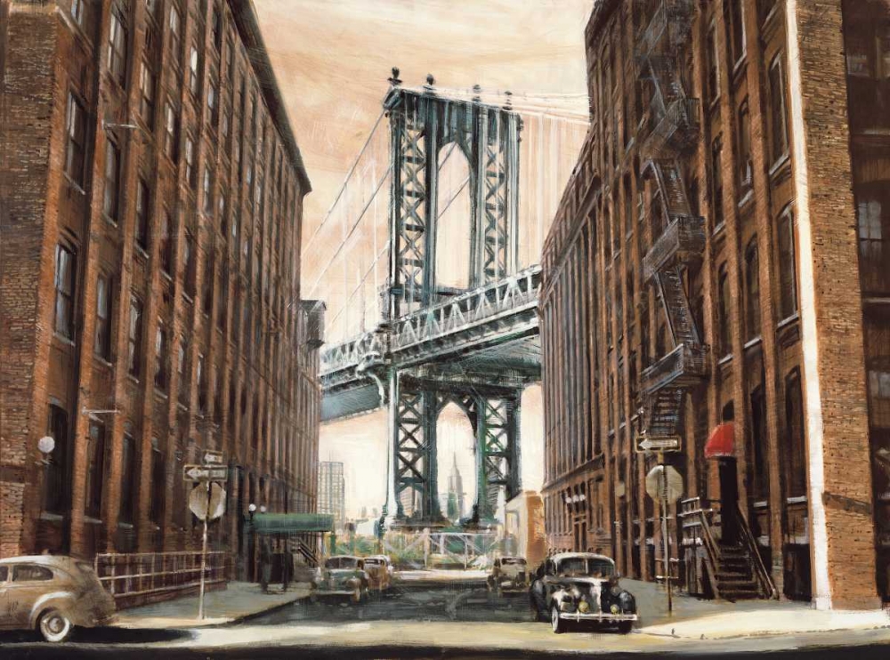 View to the Manhattan Bridge art print by Matthew Daniels for $57.95 CAD