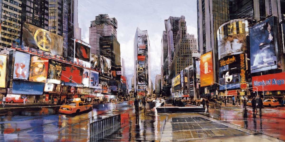 Evening in Times Square art print by Matthew Daniels for $57.95 CAD